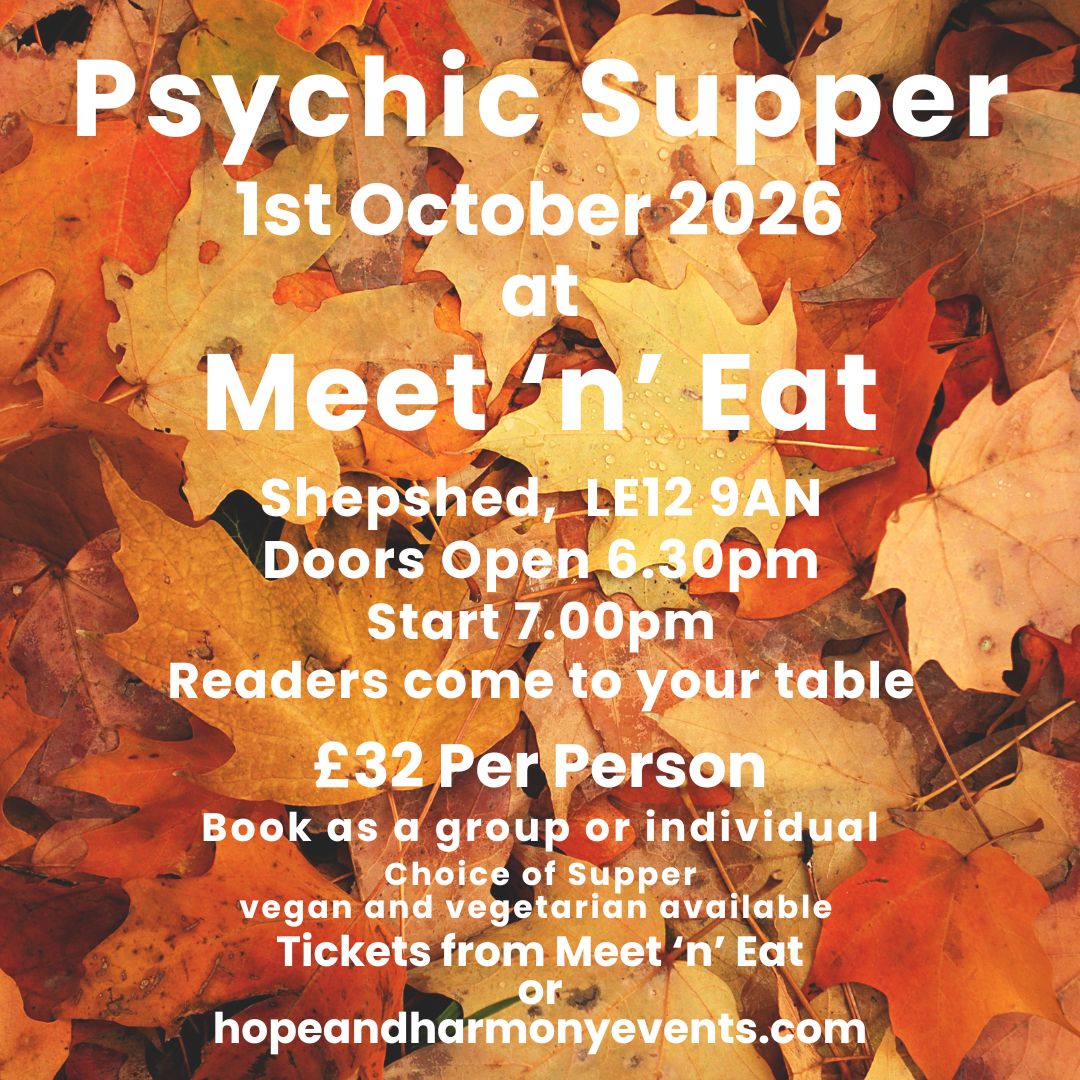 Meet'n'Eat Psychic Supper - October 2026