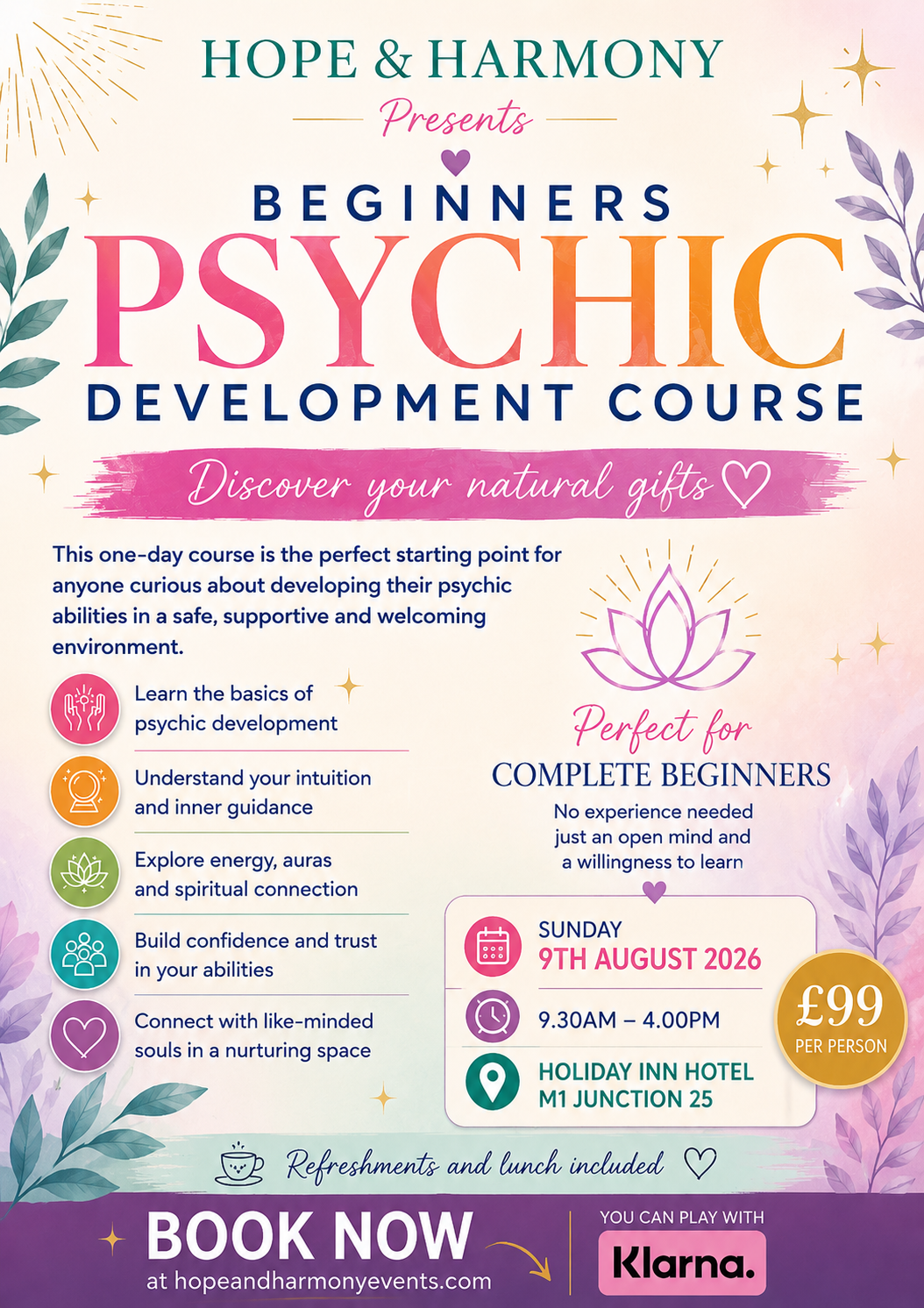Beginners Psychic Awareness Course - August 2026